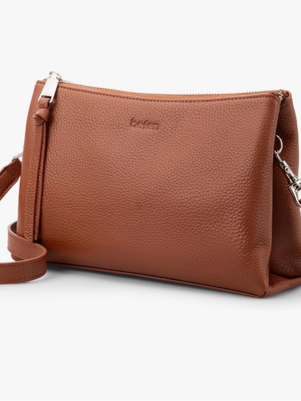Brown Leather Crossbody Bag RFID BNWT